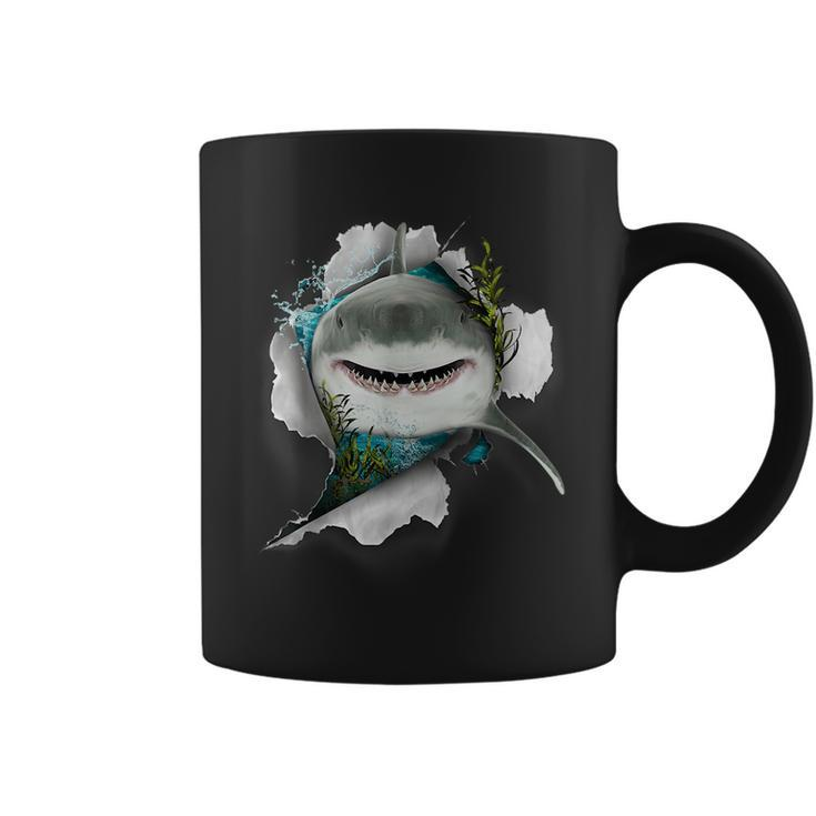 Shark Great White Shark Deep Sea Fishing Funny Shark  Coffee Mug