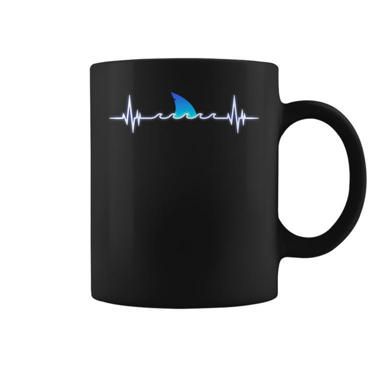 Shark Lover Shark Heartbeat Shark Coffee Mug