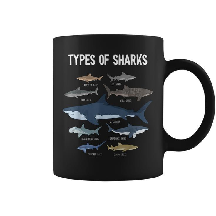 Shark Lover Types Of Sharks Kinds Of Sharks Shark Coffee Mug
