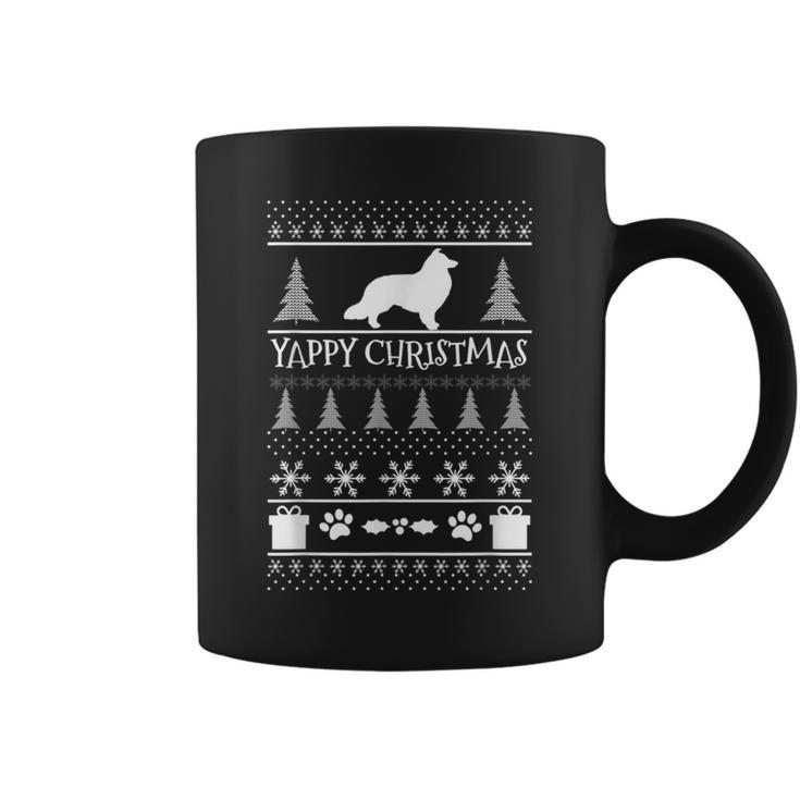 Sheltie Ugly Christmas Sweater Yappy Christmas Sheltie Lover Coffee Mug