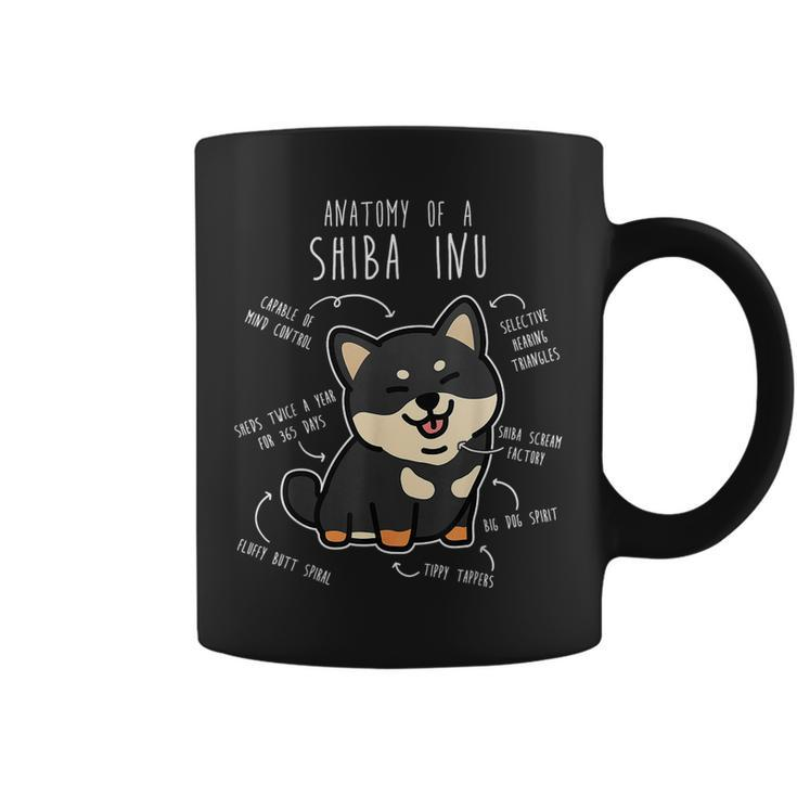 Shiba Inu Dog Anatomy Pet Black Tan Doge Mom Cute Coffee Mug