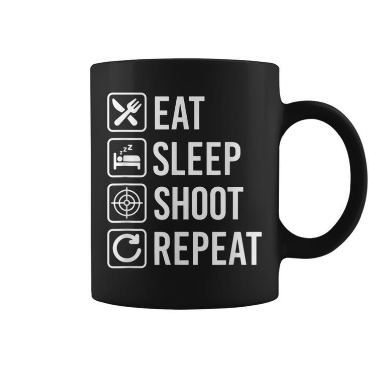 Shoot Eat Sleep Repeat Marksmanship Coffee Mug