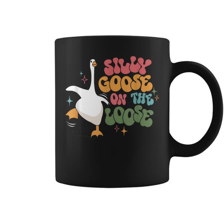 Silly Goose On The Loose Retro Groovy Silly Goose Club Coffee Mug