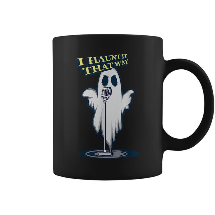 Singing Ghost Singer And Halloween Fan  Coffee Mug