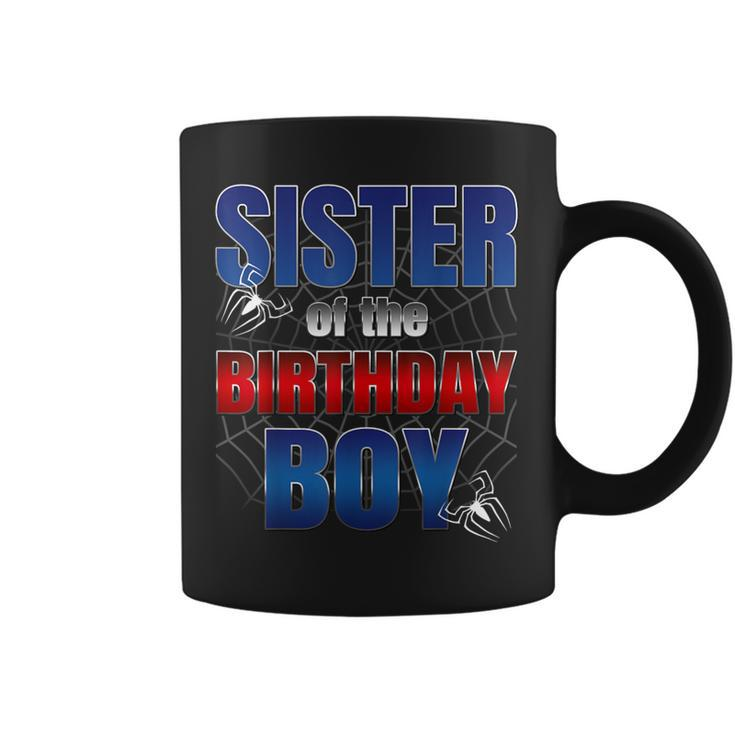 Sister Birthday Boy Spider Web Birthday Party Decorations Coffee Mug