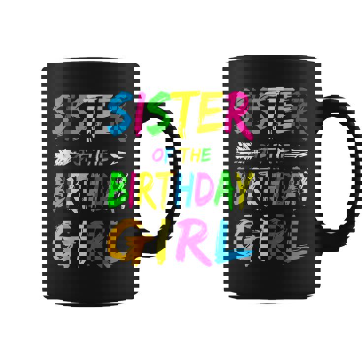 Sister Of The Birthday Girl Glows Retro 80S Party   Coffee Mug
