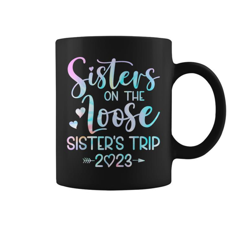 Sister's Trip 2023 Sisters On The Loose Tie Dye Coffee Mug