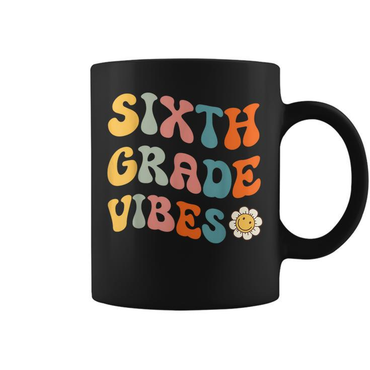 Sixth Grade Vibes Retro 6Th Grade Team 1St Day Of School Coffee Mug