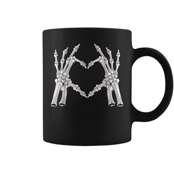 Skeleton Hands Form A Heart  Coffee Mug