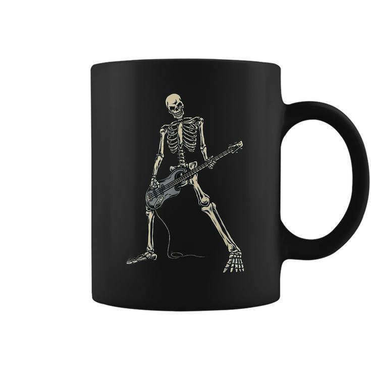 Skeleton Playing Bass For Bassist And Bass Guitar Players  Coffee Mug