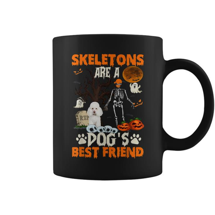 Skeletons Poodle Is Friends Funny Halloween Costume  Coffee Mug