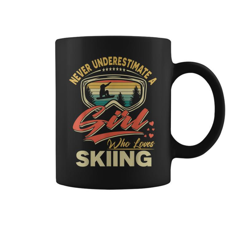 Skiing Girl Never Underestimate Coffee Mug