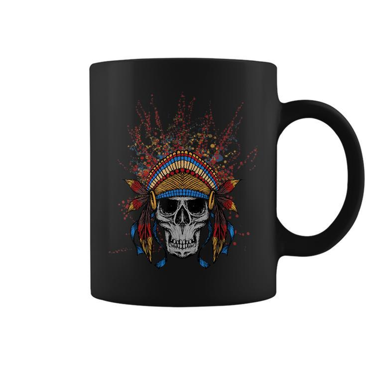 Skull And Headdress Native American Gift Indian  Coffee Mug