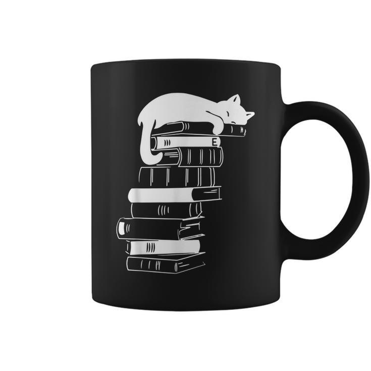 Sleep Cats Book Repeat Cat Book Lovers Reading Book Reading Funny Designs Funny Gifts Coffee Mug