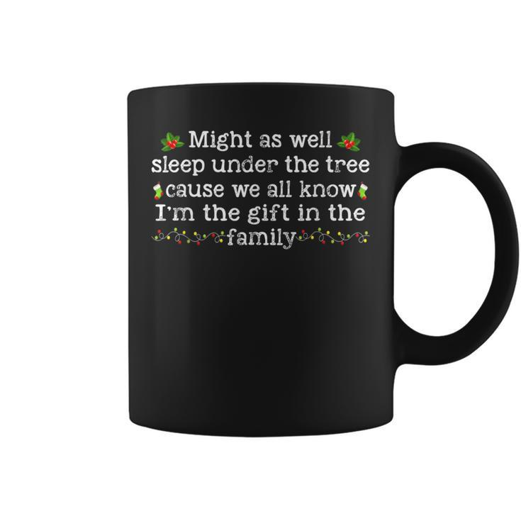 Might As Well Sleep Under The Tree Christmas Family Party Coffee Mug