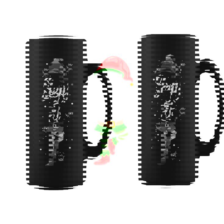 Sleepy Elf Funny Christmas Costume Pajamas Elves Gift Coffee Mug
