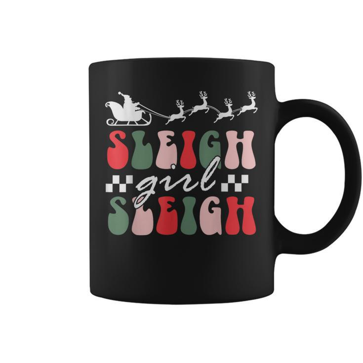 Sleigh Girl Sleigh Christmas Pun Groovy Xmas Coffee Mug