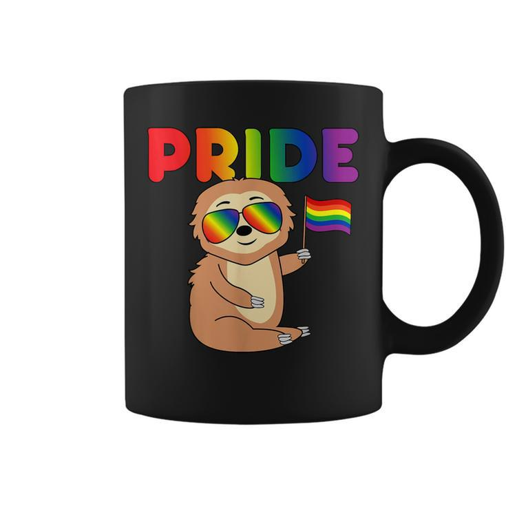 Sloth Gay Pride Rainbow Flag Proud Lgbtq Cool Lgbt Ally Coffee Mug