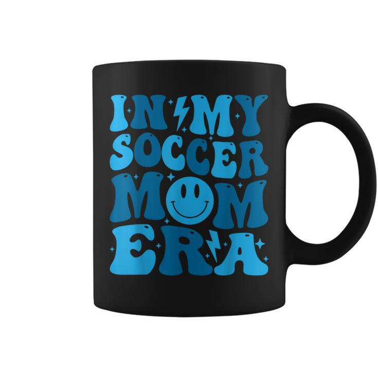 Smile Face In My Soccer Mom Era Groovy Mom Of Boys Coffee Mug