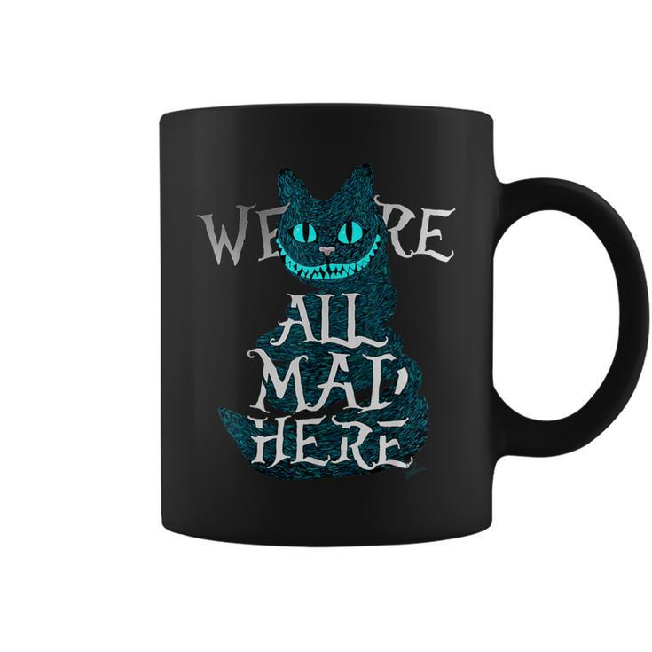 Smiling Cat We Are All Mad Here Cat Coffee Mug