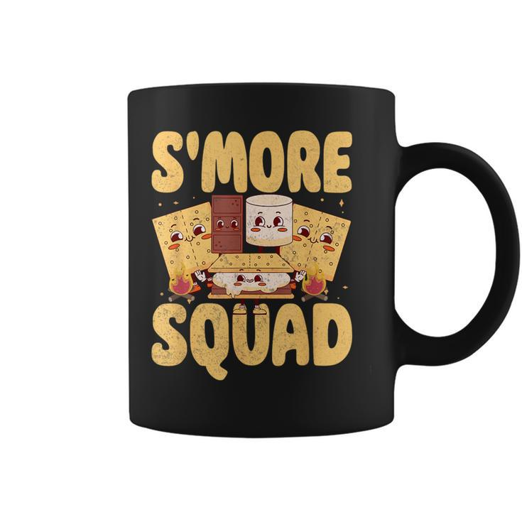 Smore Squad Groovy S'more Chocolate Marshmallow Camping Team Coffee Mug