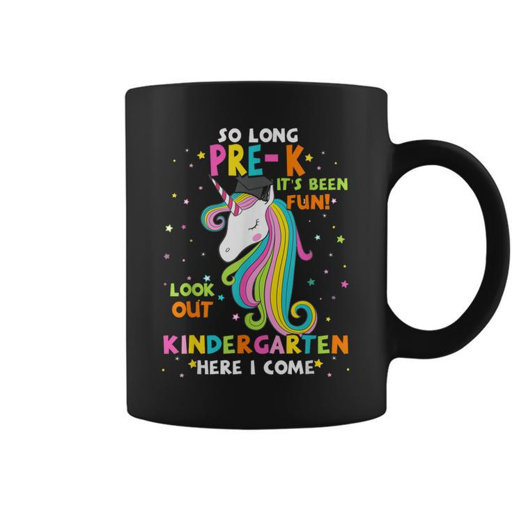 So Long Prek Kindergarten Here I Come Unicorn Graduation Coffee Mug