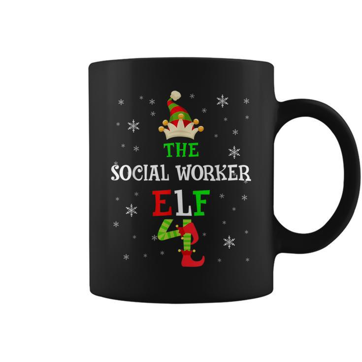 The Social Worker Elf Christmas Elf Matching Family Group Coffee Mug