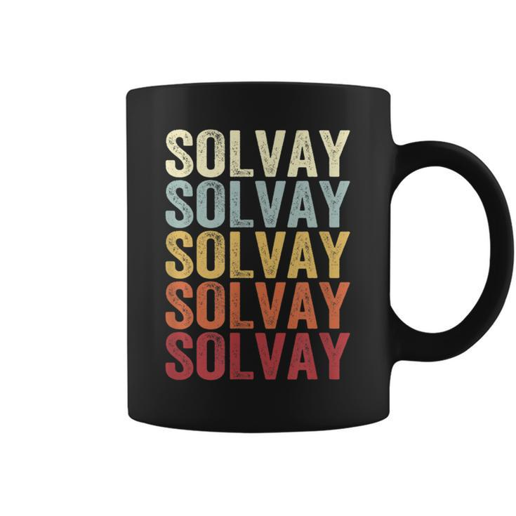 Solvay New York Solvay Ny Retro Vintage Text Coffee Mug