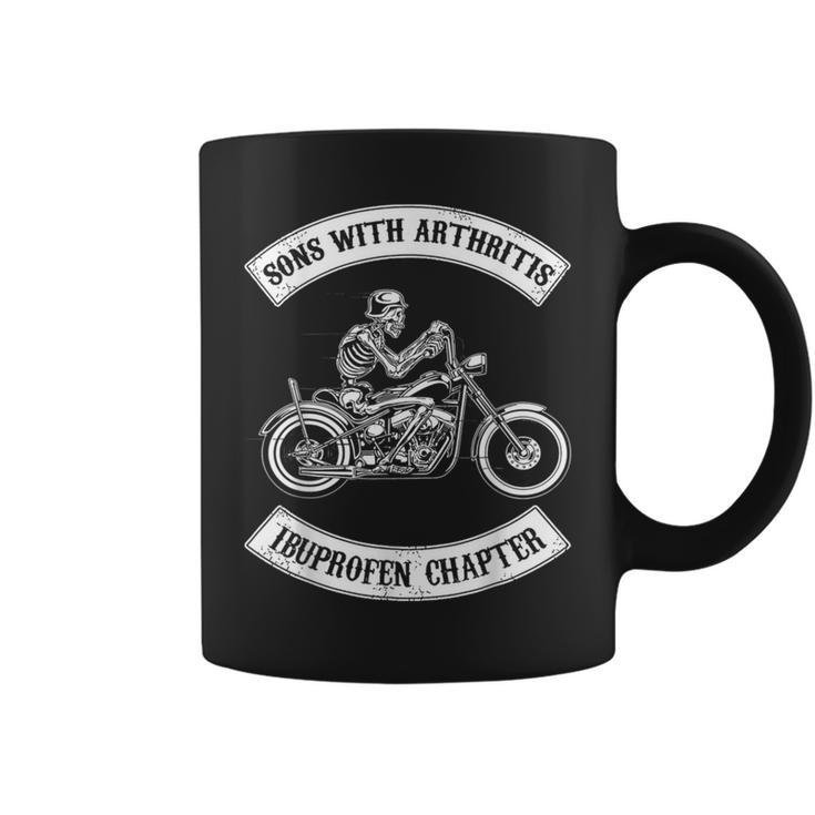 Sons With Arthritisibuprefen Chapter Funny Biker Skull  Coffee Mug