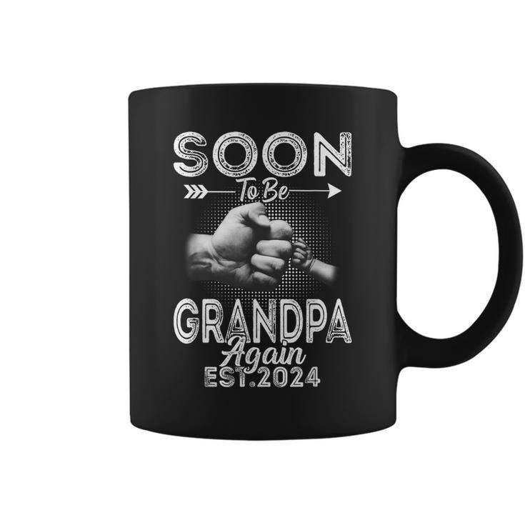 Soon To Be Grandpa Again 2024 Funny Pregnancy Announcement Coffee Mug