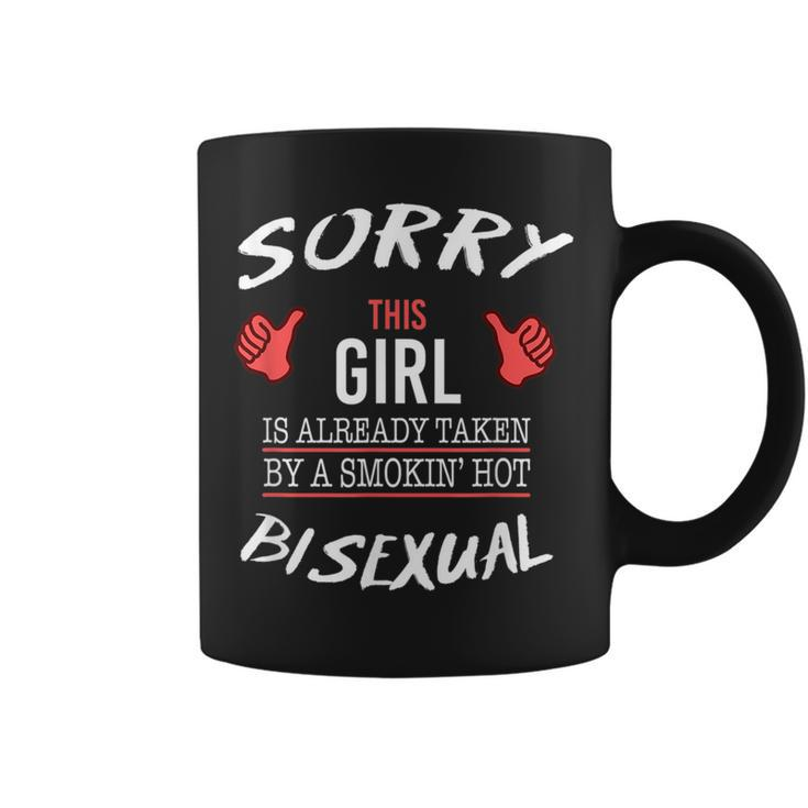 Sorry This Girl Is Taken By Hot Bisexual Funny T  Lgbt LGBT Funny Gifts Coffee Mug