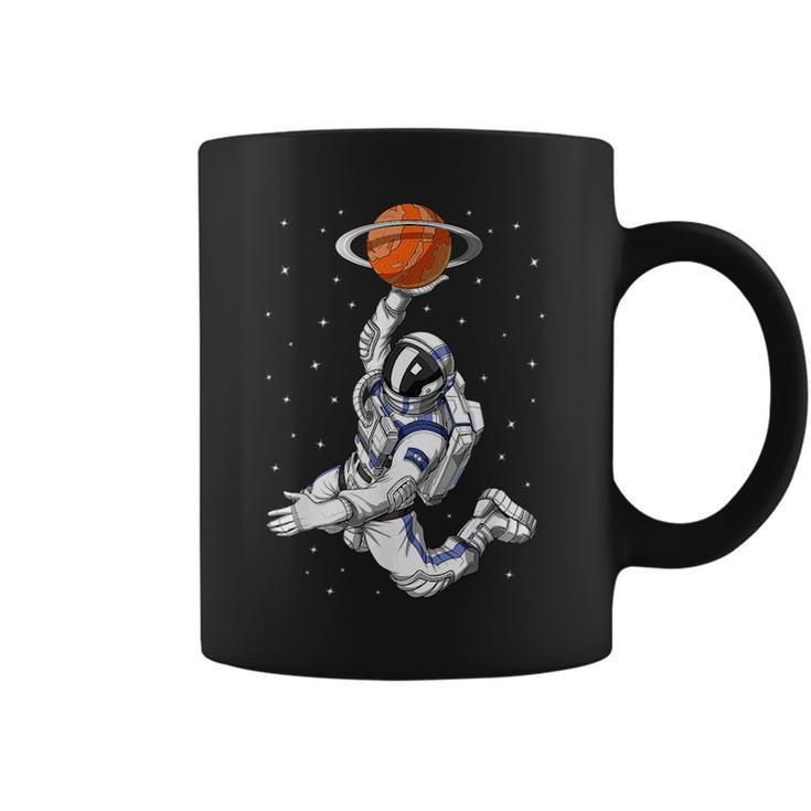 Space Astronaut Basketball Player Cosmic Men Boys Kids Basketball Funny Gifts Coffee Mug