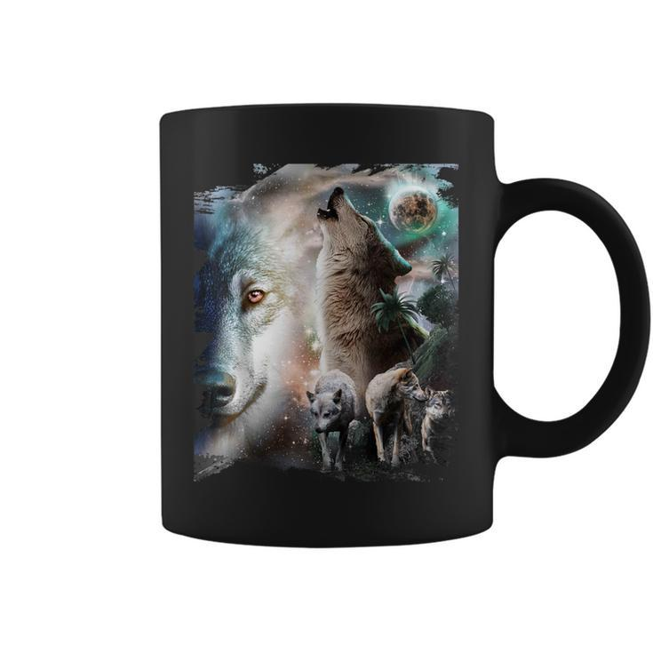 Space Wolves Wolf Howling At Moon Coffee Mug