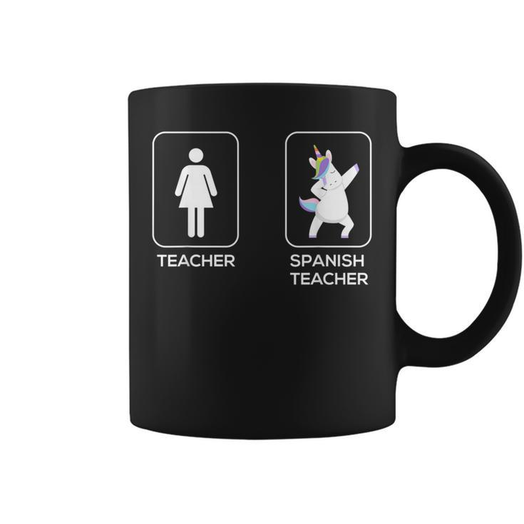 Spanish Teacher Funny Dabbing Dance Unicorn Gifts For Teacher Funny Gifts Coffee Mug