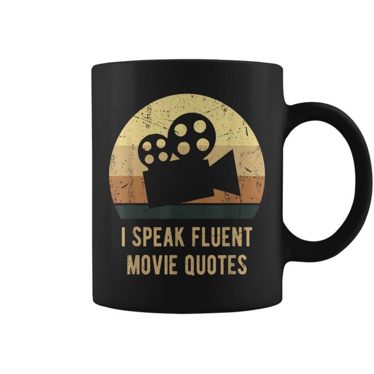 I Speak Fluent Movie Quotes Vintage Movie Lover Coffee Mug