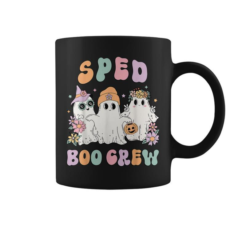 Sped Boo Crew Halloween Floral Ghost Special Ed Sped Teacher Coffee Mug