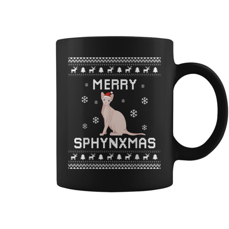 Sphynx Cat Lover Christmas Ugly Xmas Sweater Sphynx Coffee Mug