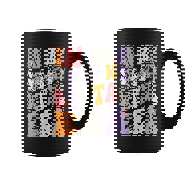 In My Spooky Dental Era Groovy Ghost Halloween Dentist Coffee Mug