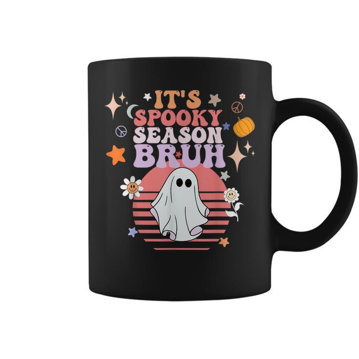 Spooky Season Bruh Retro Halloween Ghost Spooky 70S Groovy 70S Vintage Designs Funny Gifts Coffee Mug