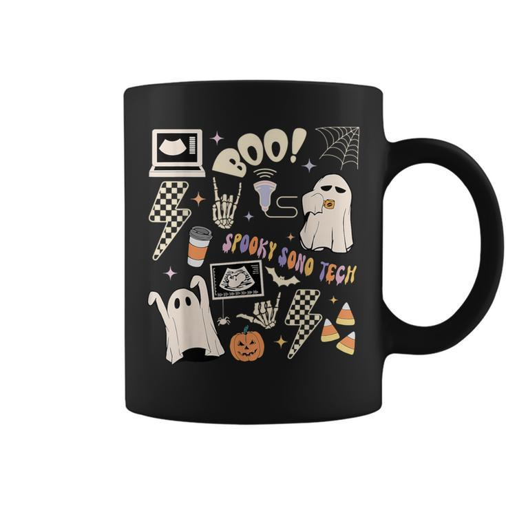Spooky Sono Tech Ultrasound Tech Halloween Ghost Boo Coffee Mug