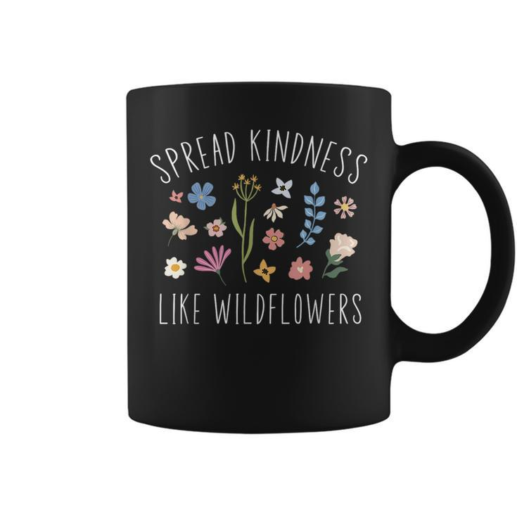 Spread Kindness Like Wildflowers Women's Boho Inspirational Coffee Mug