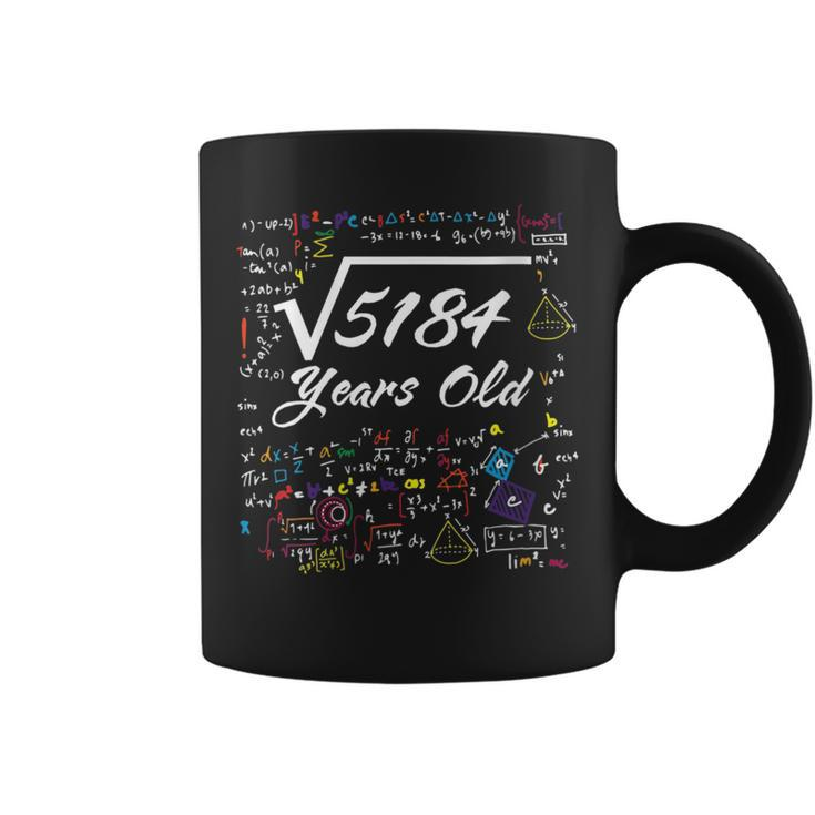 Square Root Of 5184 72Nd Birthday 72 Years Old Math Birthday Gift For Womens Coffee Mug