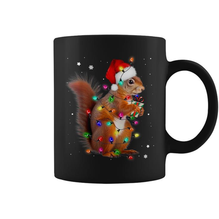 Squirrel Christmas Hat Santa Pajama Squirrels Lover Xmas Coffee Mug