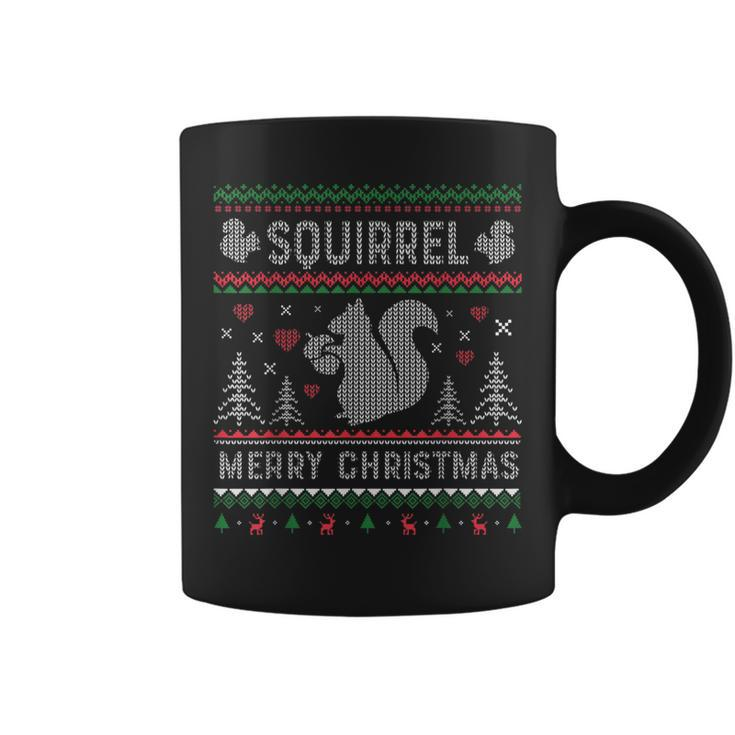 Squirrel Ugly Christmas Sweater Style Coffee Mug