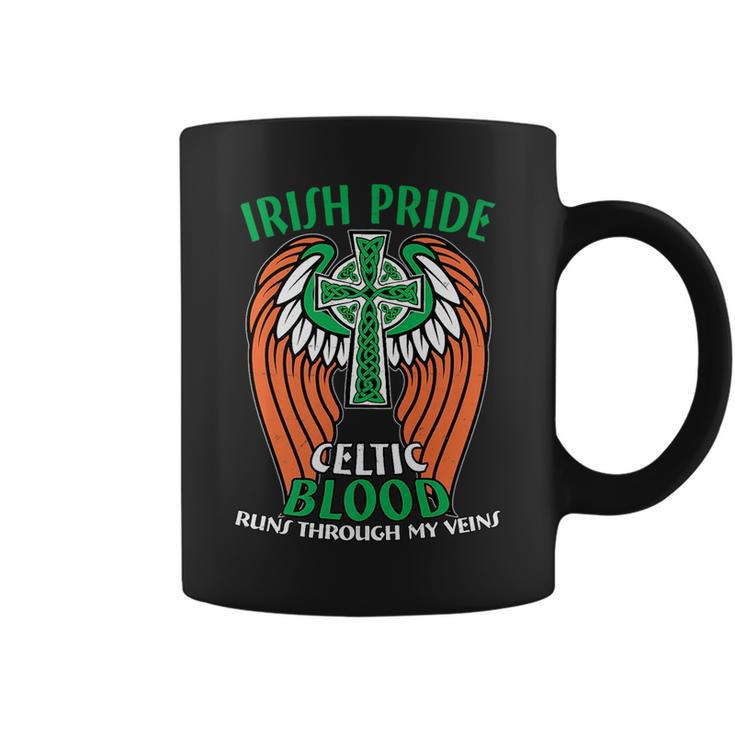 St Patricks Day Irish Pride Celtic With Blood Men Women   Coffee Mug