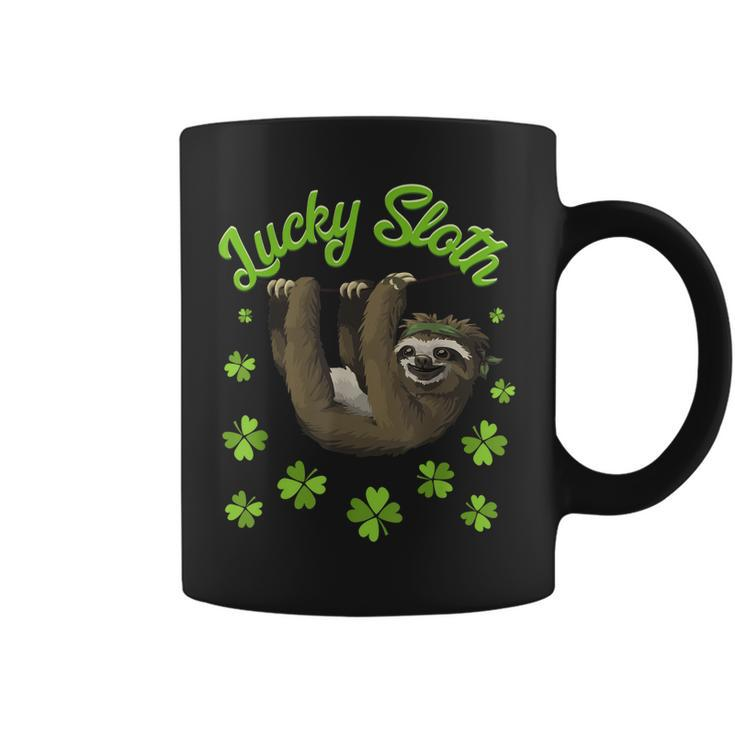 St Patricks Day Lucky Sloth  Boys Girls Men Women Coffee Mug