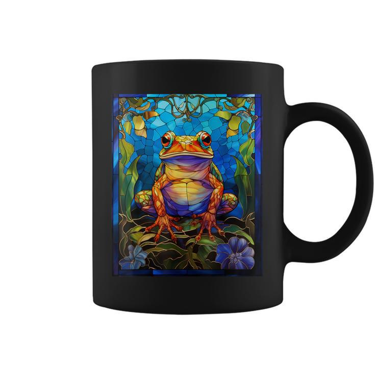 Stained Glass Style African Bullfrog Coffee Mug