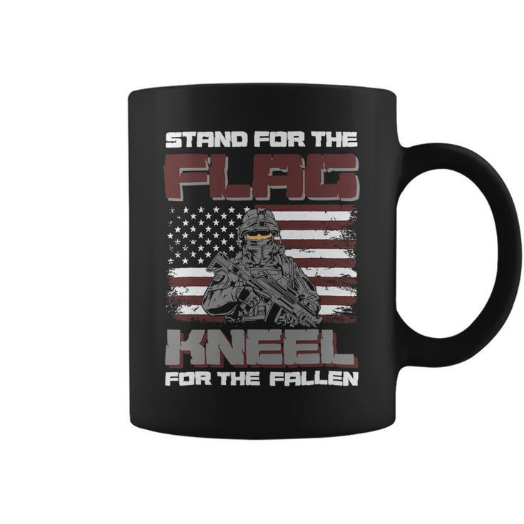 Stand For The Falg Kneel For The Fallen Veterans Day 139 Coffee Mug
