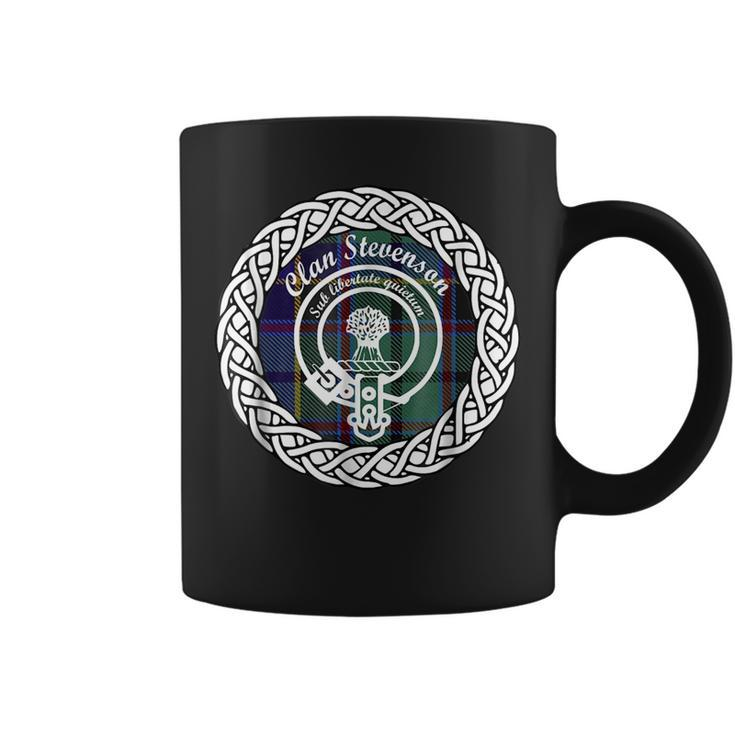 Stevenson Surname Last Name Scottish Clan Tartan Badge Crest Funny Last Name Designs Funny Gifts Coffee Mug