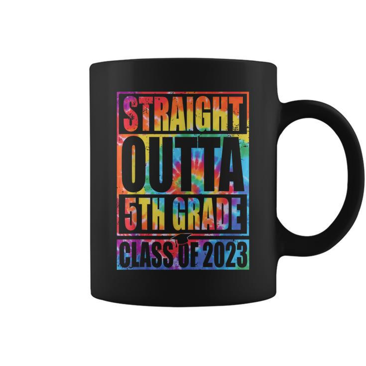 Straight Outta 5Th Grade Graduation Class Of 2023 Tie Dye Coffee Mug